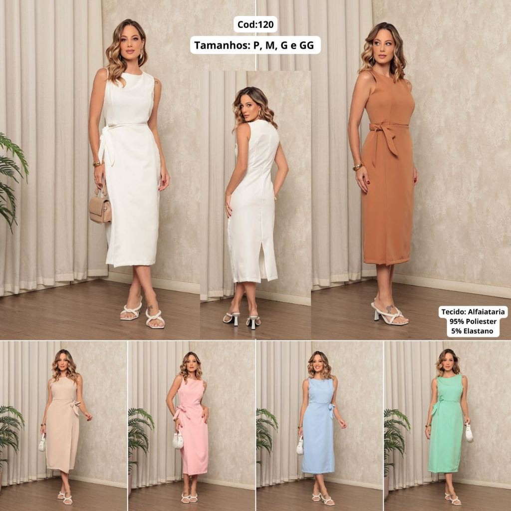 Vestido Midi Larissa® Alfaiataria